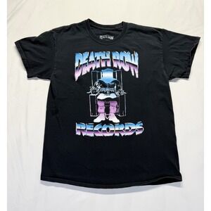 Death Row‎ Records Graphic T-Shirt Black Rap Tee Vintage Style Hip Hop Mens L